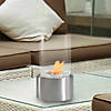 10.5" Bio Ethanol Round Portable Tabletop Fireplace with Silver Base Image 1
