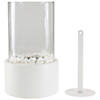10.5" Bio Ethanol Round Portable Tabletop Fireplace with White Base Image 2