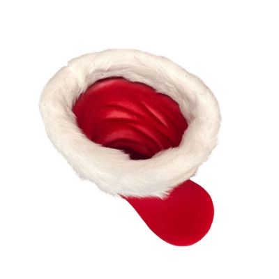 10.5" Red Flocked Boot Holiday Decoration Image 2