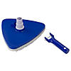 10.5" Triangular Weighted Swimming Pool Vacuum Head with Swivel Cuff Image 1