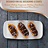 10.6" x 5" Solid White Flat Raised Edge Rectangular Disposable Plastic Plates (50 Plates) Image 3