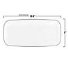 10.6&quot; x 5&quot; White with Silver Rim Flat Raised Edge Rectangular Disposable Plastic Plates (120 Plates) Image 1