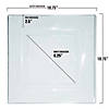 10.75" Clear Square Plastic Dinner Plates (30 Plates) Image 2