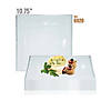 10.75" Clear Square Plastic Dinner Plates (30 Plates) Image 3