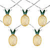10 B/O LED Warm White Gold Pineapple String Lights - 3' Clear Wire Image 1