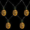 10 B/O LED Warm White Gold Pineapple String Lights - 3' Clear Wire Image 2