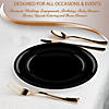 10" Black Flat Round Disposable Plastic Dinner Plates (40 Plates) Image 4