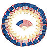 10" Bulk 120 Pc. Classic American Flag Folding Paper Hand Fans Image 1