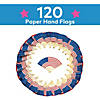 10" Bulk 120 Pc. Classic American Flag Folding Paper Hand Fans Image 1