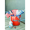 10" Classic American Flag Folding Paper Hand Fans with Wood Handles - 12 Pc. Image 2