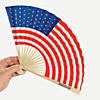10" Classic American Flag Folding Paper Hand Fans with Wood Handles - 12 Pc. Image 3