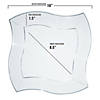 10" Clear Wave Plastic Dinner Plates (40 Plates) Image 2