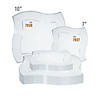 10" Clear Wave Plastic Dinner Plates (40 Plates) Image 3