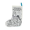 10" Color Your Own Nativity Canvas Christmas Stockings - 12 Pc. Image 1