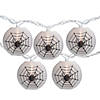 10-Count Black Spider in Web Paper Lantern Halloween Lights  8.5ft White Wire Image 1