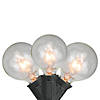 10-Count Clear G50 Globe Patio Light Set - 9ft Black Wire Image 1