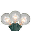 10-Count Clear G50 Globe Patio Light Set  9ft Green Wire Image 1