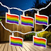 10-Count Clear Pride Flag Novelty String Light Set  7.5ft White Wire Image 1