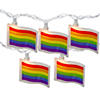 10-Count Clear Pride Flag Novelty String Light Set  7.5ft White Wire Image 1