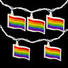 10-Count Clear Pride Flag Novelty String Light Set  7.5ft White Wire Image 2