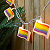 10-Count Clear Pride Flag Novelty String Light Set  7.5ft White Wire Image 3