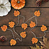 10-Count LED Orange Leaves Fall Harvest Fairy Lights  5.5'  Copper Wire Image 1