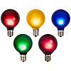 10-Count Multi-Color Satin G50 Globe Christmas Replacement Bulbs Image 1