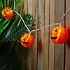 10-Count Orange Jack-O-Lantern Paper Lantern Halloween Lights  8.5ft White Wire Image 1