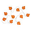 10-Count Orange LED Fall Harvest Maple Leaf Fairy Lights  5.5ft  Copper Wire Image 2