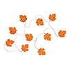 10-Count Orange LED Fall Harvest Maple Leaf Fairy Lights  5.5ft  Copper Wire Image 2