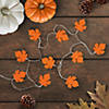 10-Count Orange LED Fall Harvest Maple Leaf Fairy Lights  5.5ft  Copper Wire Image 3