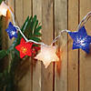 10-Count Red and Blue Fourth of July Star String Light Set, 5.25' White Wire Image 1