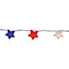 10-Count Red and Blue Fourth of July Star String Light Set, 5.25' White Wire Image 2