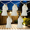 10-Count White Unicorn LED String Lights - 4.5 ft Clear Wire Image 1
