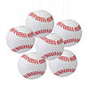 10" diam. Baseball Hanging Paper Lanterns Set - 6 Pc. Image 1