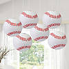 10" diam. Baseball Hanging Paper Lanterns Set - 6 Pc. Image 2