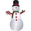 10 Ft. Blow-Up Inflatable Swiveling Snowman with Built-In LED Lights Outdoor Yard Decoration Image 1