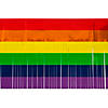 10 ft. x 15" Rainbow Metallic Float Fringe Decoration    Image 1