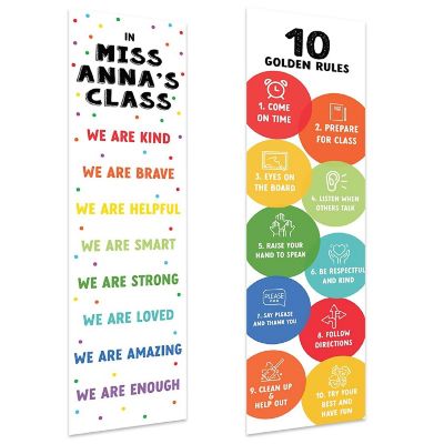 10 Golden Rules Banner 2PC - 13 x 48 Inch Image 1