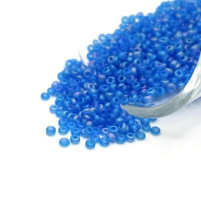 10 grams Blue 12/0 Glass Seed Beads Image 1