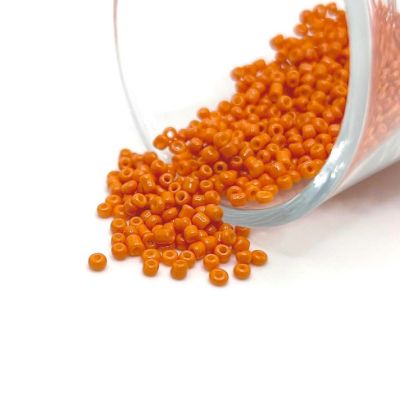 10 grams Orange 12/0 Glass Seed Beads Image 1