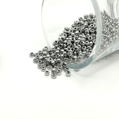 10 grams Silver 12/0 Glass Seed Beads Image 1