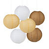 10" Kraft Paper Hanging Paper Lanterns - 6 Pc. Image 1