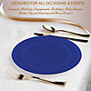 10" Light Blue Flat Round Disposable Plastic Dinner Plates (120 Plates) Image 4