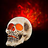 10&quot; Lightshow&lt;sup&gt;&amp;#174;&lt;/sup&gt;Fire &amp; Ice&amp;#8482; Flaming Skull Projection Light Halloween Decoration Image 1