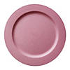 10" Matte Fuchsia Round Disposable Plastic Dinner Plates (120 Plates) Image 1