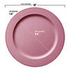 10" Matte Fuchsia Round Disposable Plastic Dinner Plates (40 Plates) Image 2