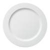 10" Matte Milk White Round Disposable Plastic Dinner Plates (120 Plates) Image 1