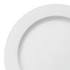10" Matte Milk White Round Disposable Plastic Dinner Plates (40 Plates) Image 1