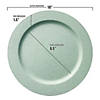 10" Matte Turquoise Round Disposable Plastic Dinner Plates (120 Plates) Image 2